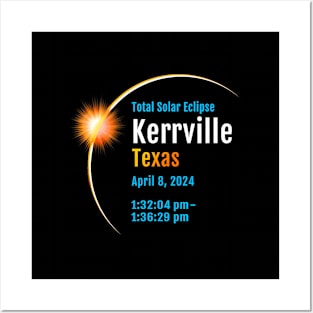 Kerrville Texas Tx Total Solar Eclipse 2024 1 Posters and Art